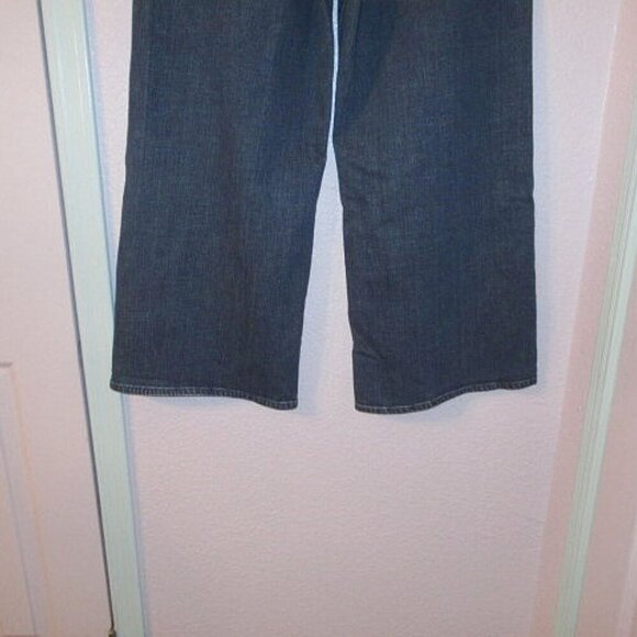 Gap Jeans Womens Size 14 32 Wide Leg Crop Denim High Rise Button Fly Smoothing - Picture 10 of 12
